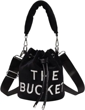 JQAliMOVV Mini Crossbody Bucket Bags for Women Trendy Velvet Bucket Purse Hobo Drawstring Handbags