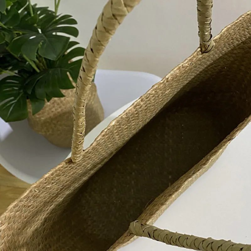 Large Capacity Rattan Straw Woven Tote Bag