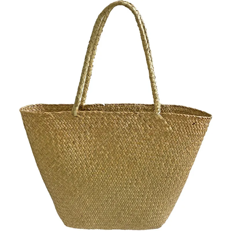 Large Capacity Rattan Straw Woven Tote Bag