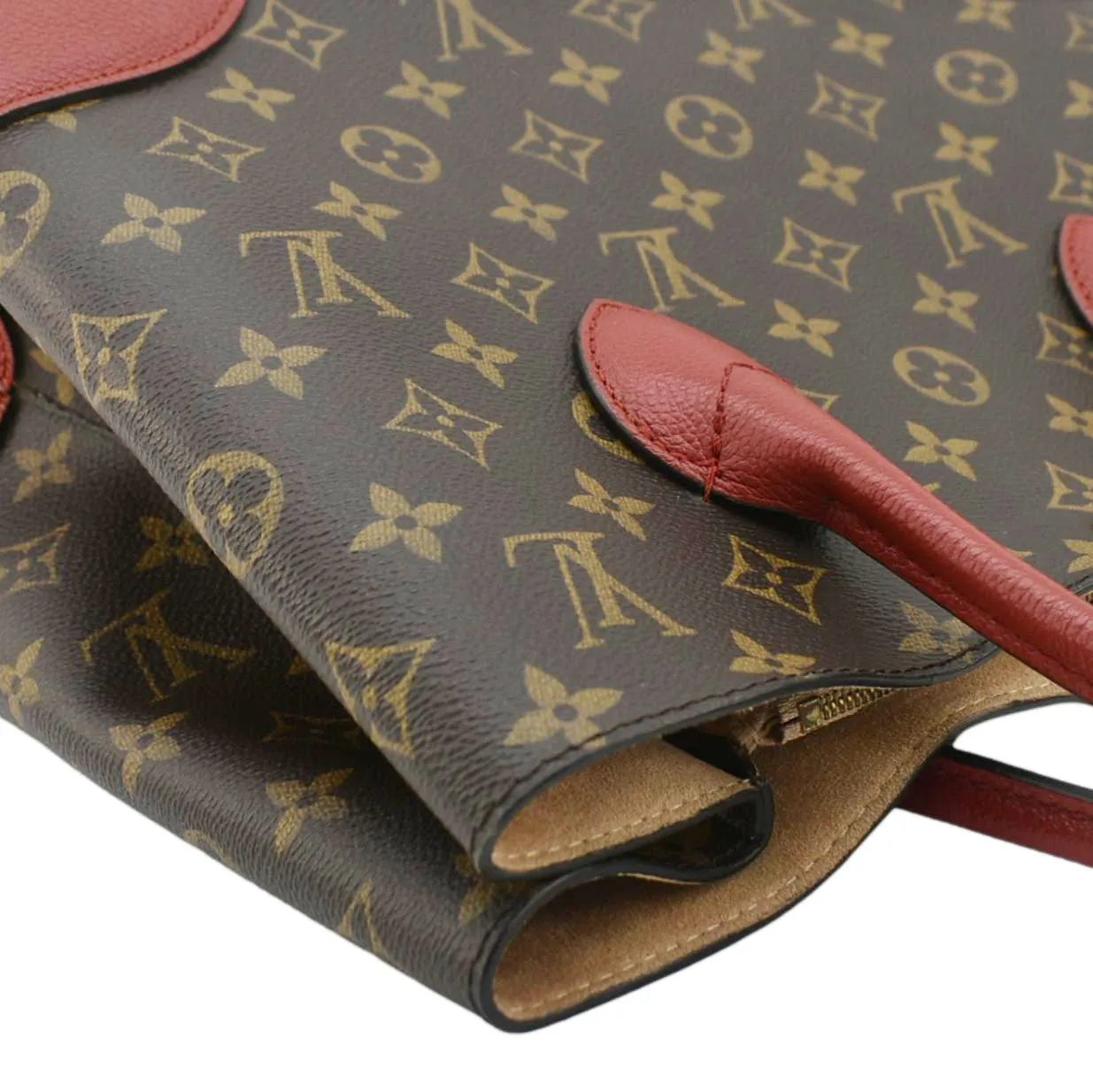 LOUIS VUITTON Flandrin Monogram Canvas Tote Shoulder Bag Cherry
