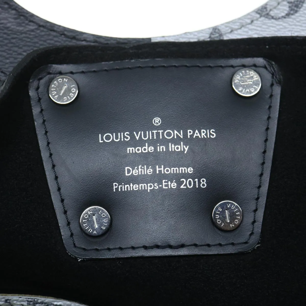 LOUIS VUITTON Monogram Eclipse Split Pacific Tote Bag M43816 LV Auth 34728A