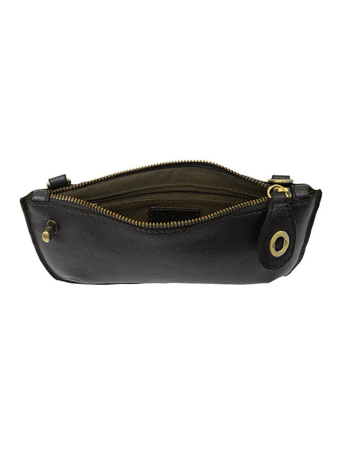 Mini Crossbody Wristlet Clutch Black Women's  L8000