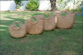 MULTIPLE size seagrass Tote Bag, Bridal Party Gifts, Basket Bag , Beach Bag