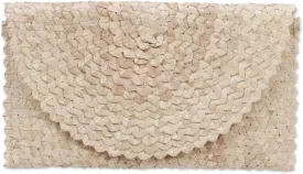 NOVICA Artisan Handmade Palm Leaf Clutch Handbag Ivory from Java Natural Fiber Evening Indonesia Woven 'Trance in Ivory'