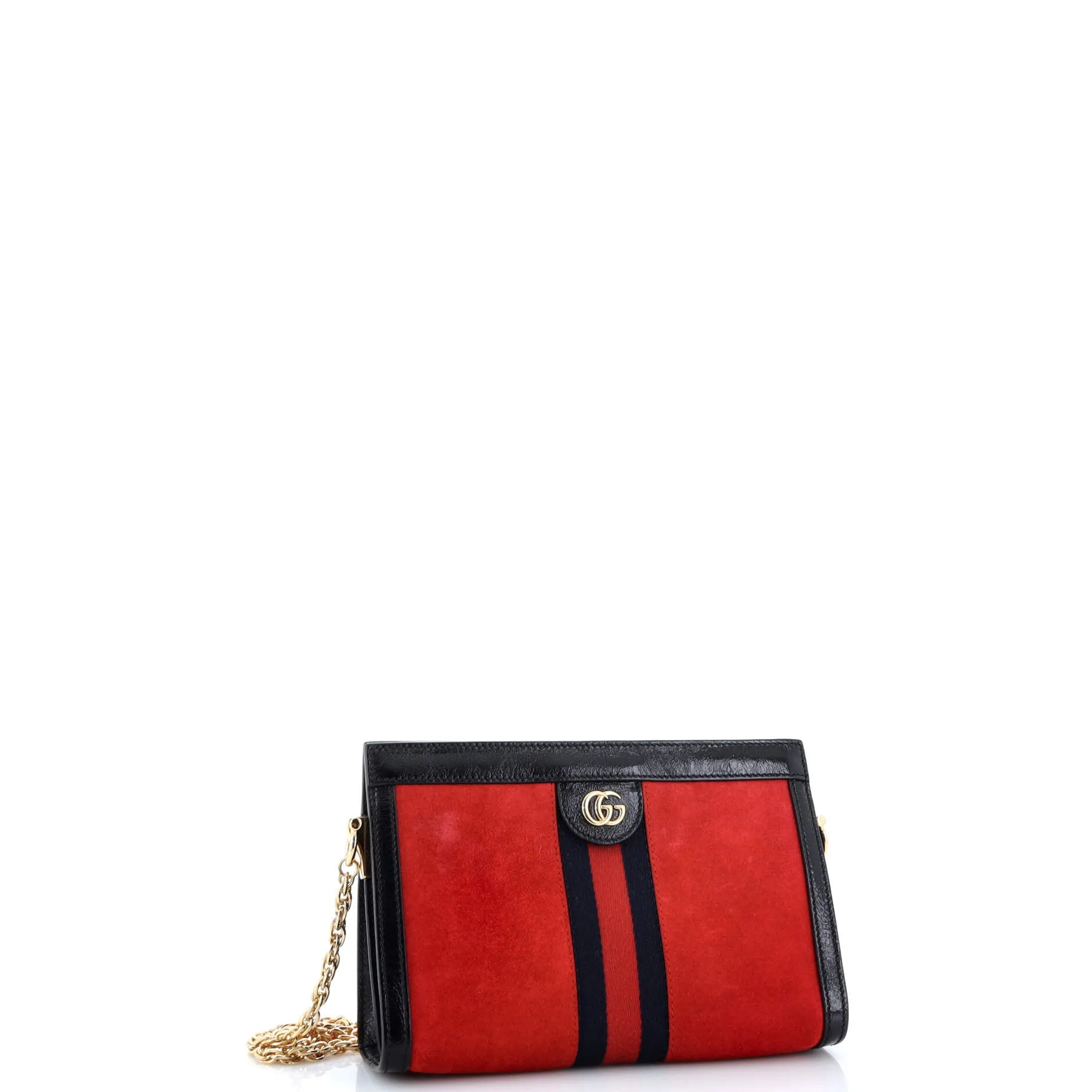Ophidia Chain Shoulder Bag Suede Small