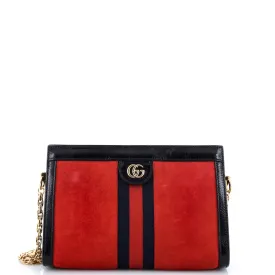 Ophidia Chain Shoulder Bag Suede Small