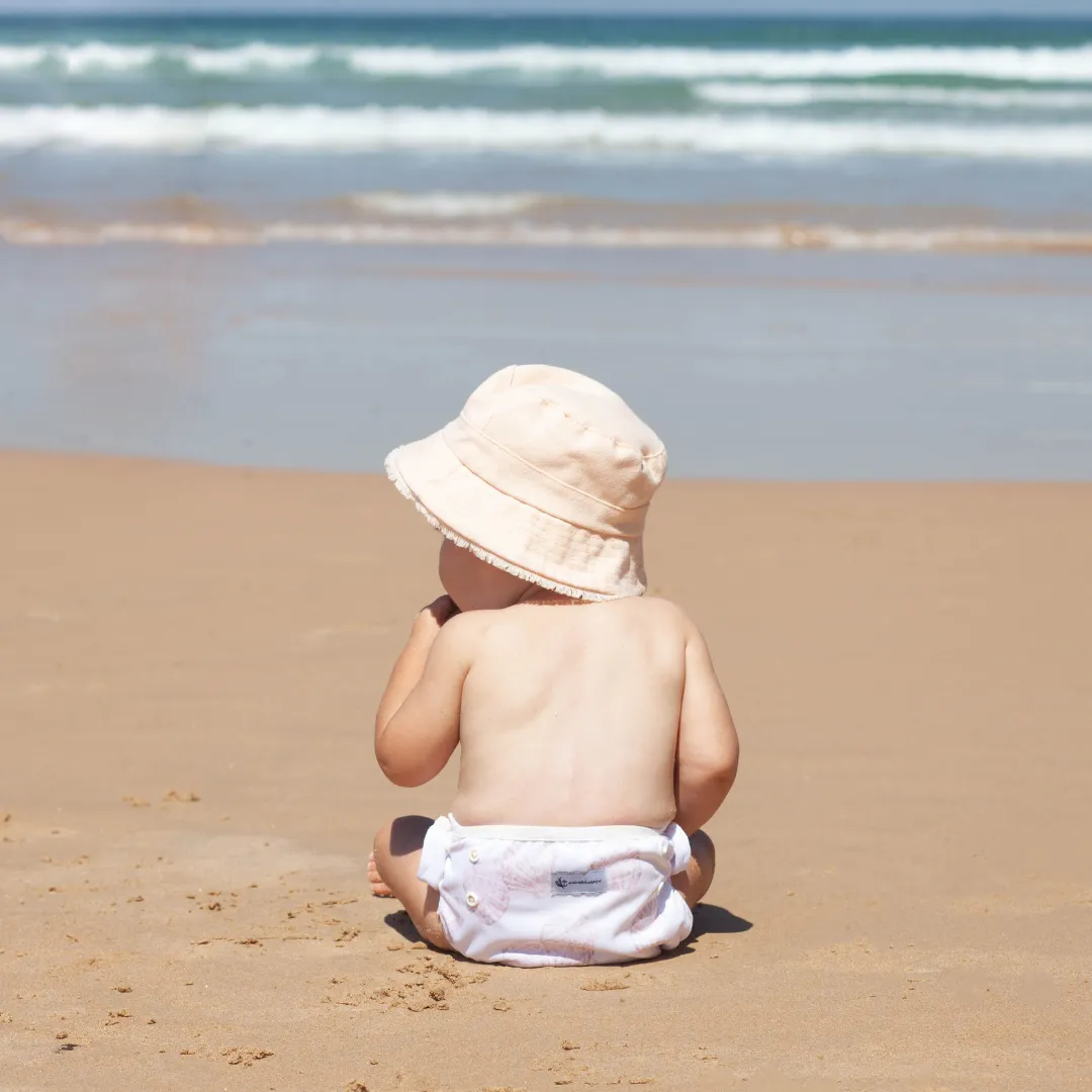 Reusable Swim Nappy & Wet Bag (Sea Shells)