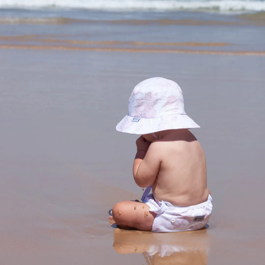Reusable Swim Nappy & Wet Bag (Sea Shells)