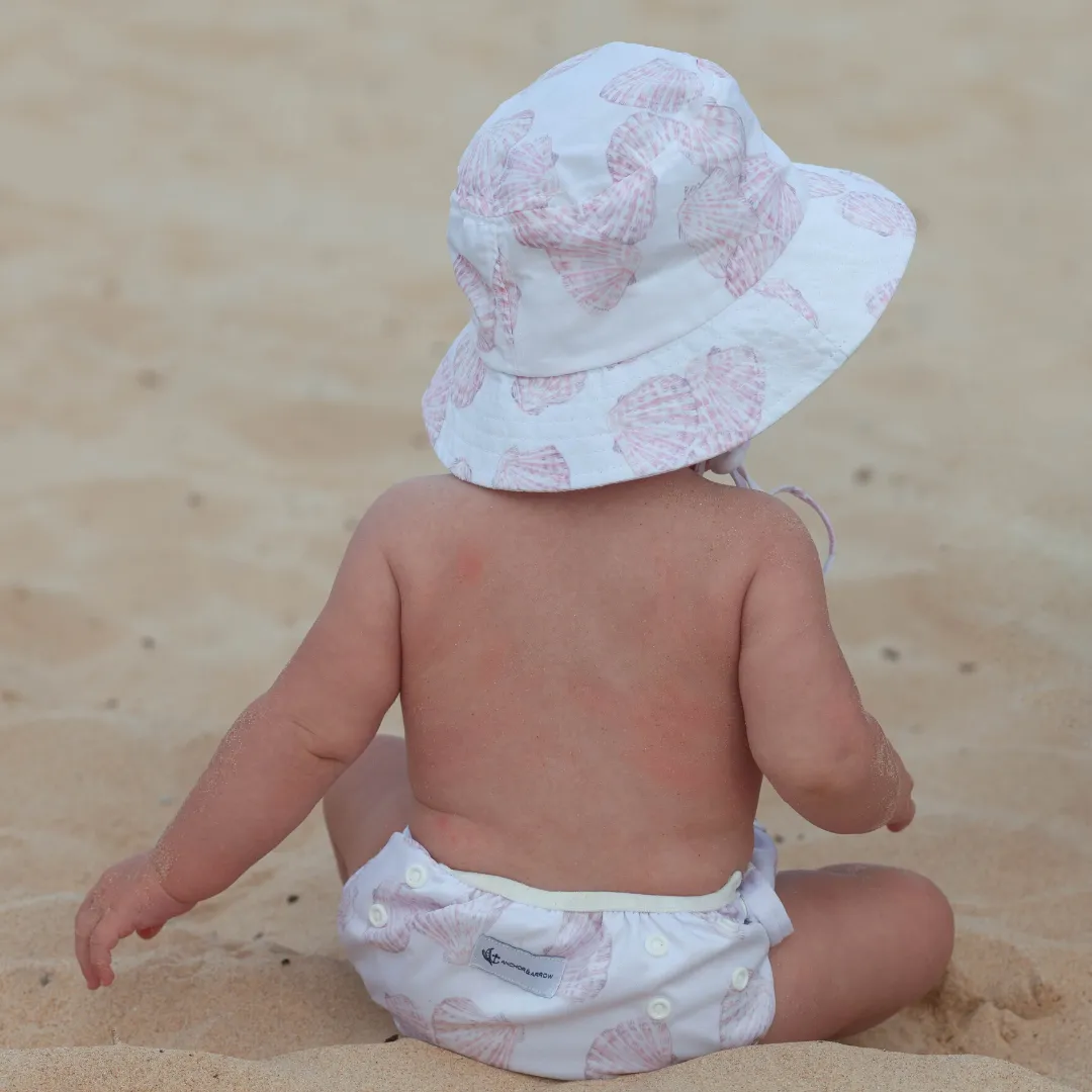Reusable Swim Nappy & Wet Bag (Sea Shells)