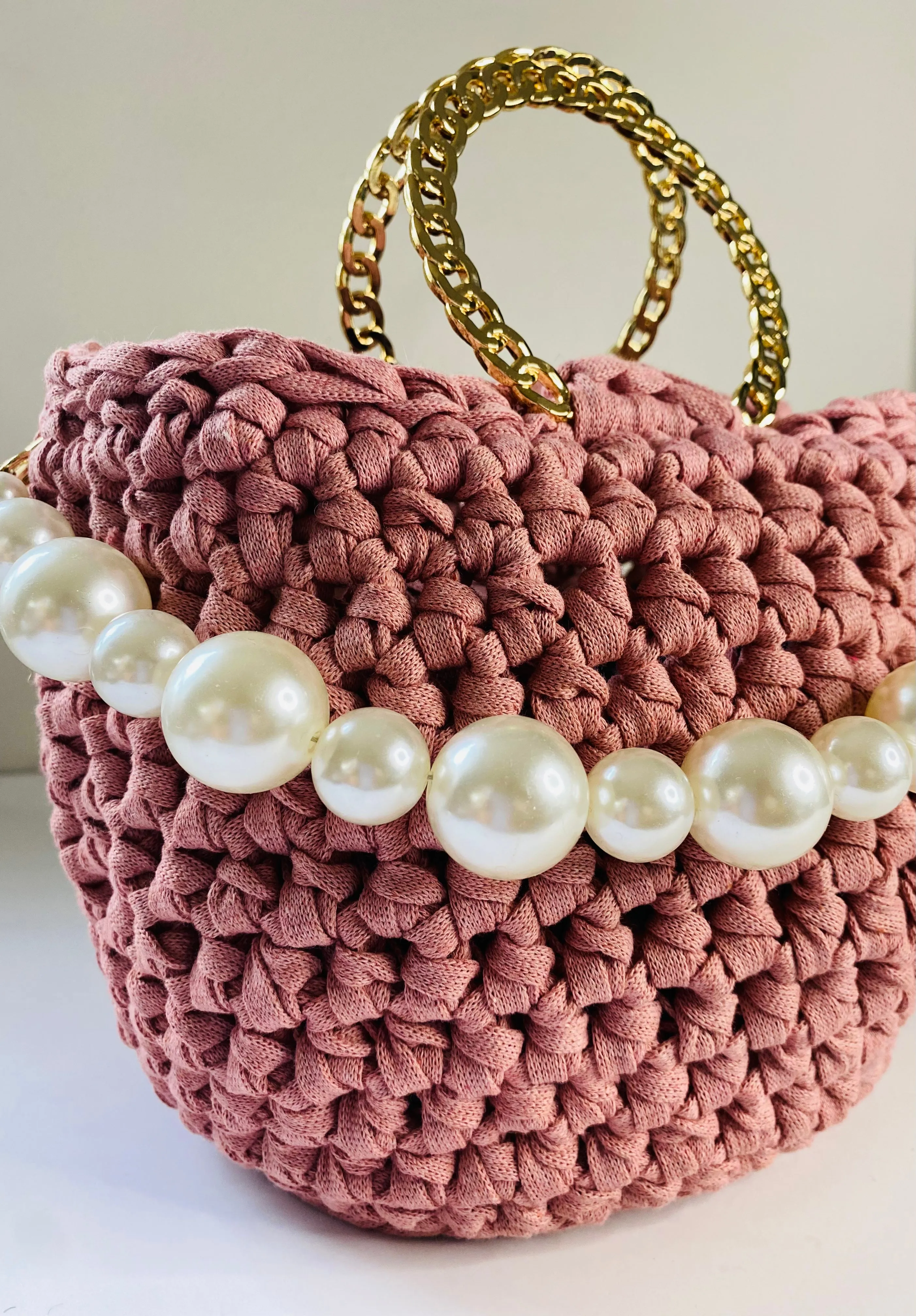 Semi bucket small handbag, Kreations by V Luxury Handbag