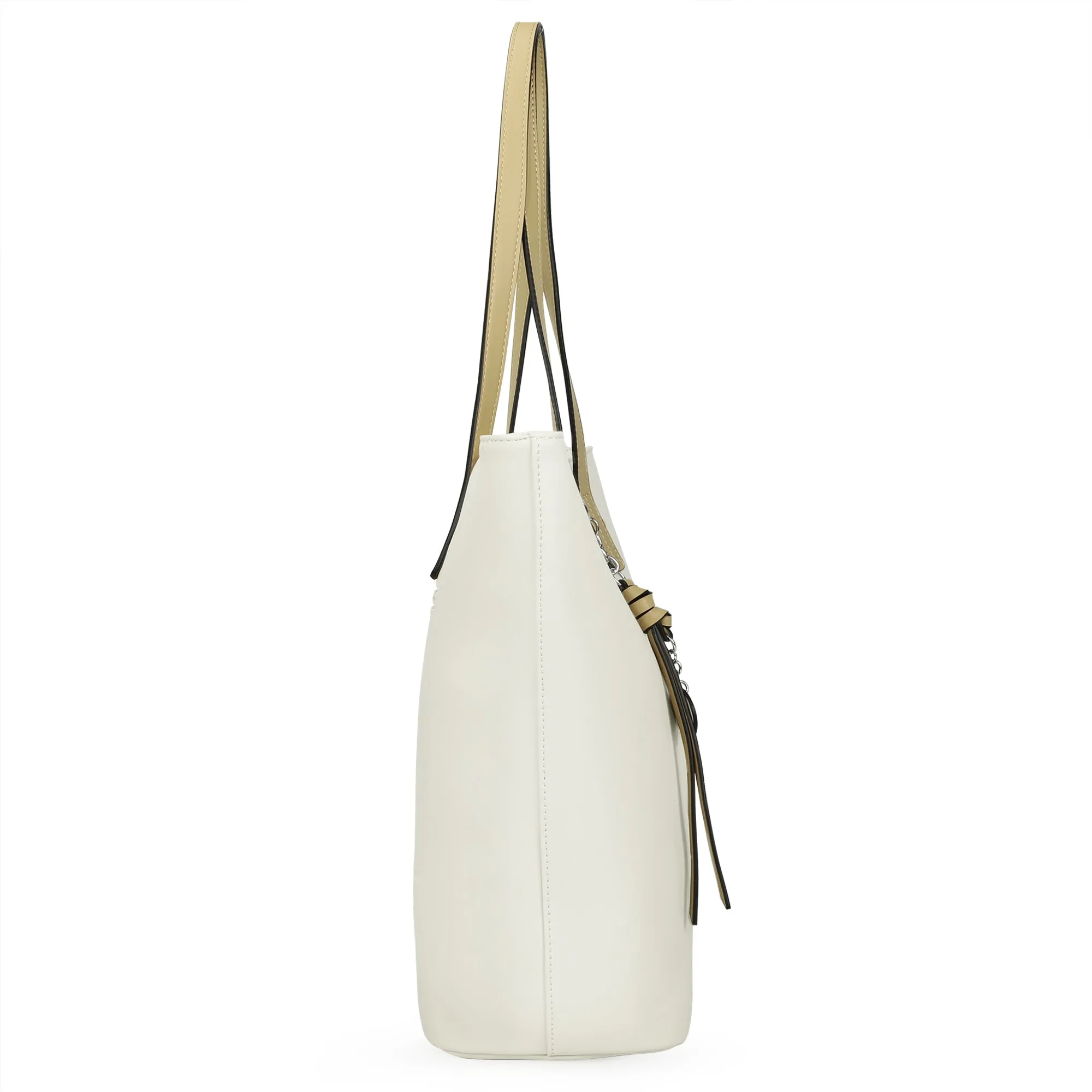 Soft Faux Leather Tote for Women with Large Zipper Compartment