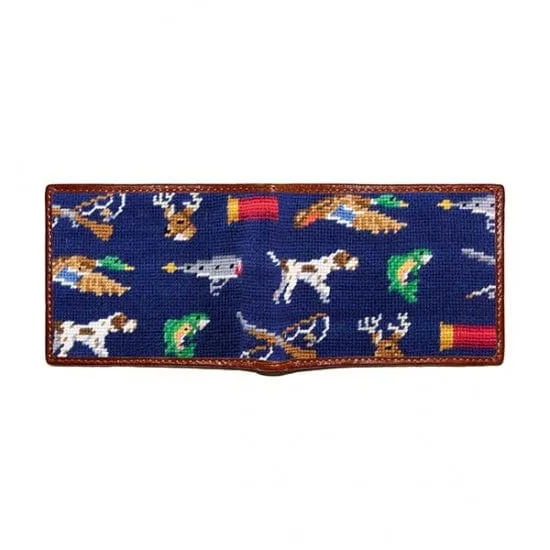 Southern Sportsman Pattern Needlepoint Bi-Fold Wallet