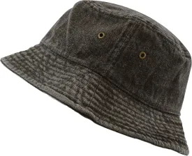 The Hat Depot Bucket Hat - Unisex 100% Cotton & Denim UPF 50 Packable Summer Travel Beach Sun Hat