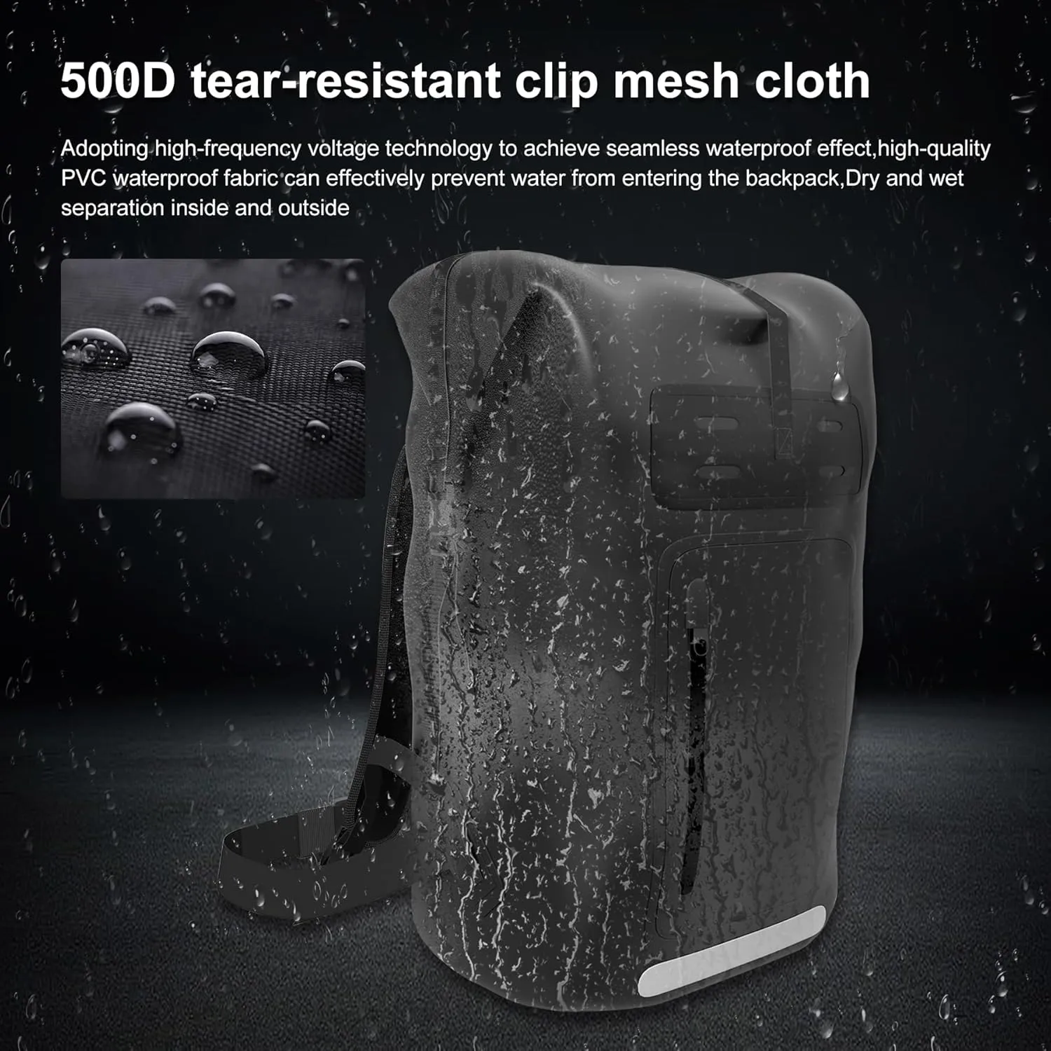 Waterproof BackpackHeavy Duty Hiking Backpack35/55/85L dry bag backpack waterproof for MenRoll-Top Closurefor Kayaking, Travel, Hiking, Fishing, Camping, Motorcycles (black, 35L)