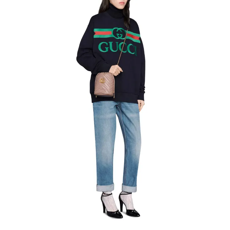 (WMNS) GUCCI GG Marmont Mini Shoulder Bag Gray
