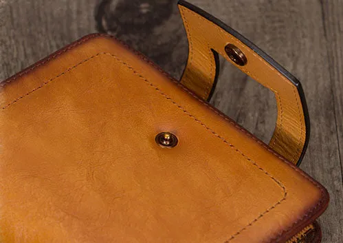 Womens Small Genuine Leather Wallet Purse With Coin and Card Holders for Women
