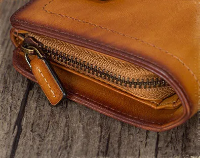 Womens Small Genuine Leather Wallet Purse With Coin and Card Holders for Women
